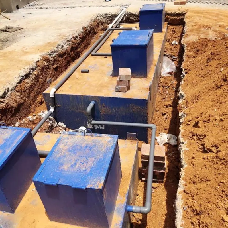 อุปกรณ์ขนาดกลางสำหรับชุมชนบำบัดน้ำเสียชุมชนแบบฝัง